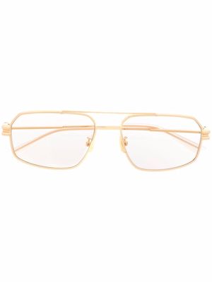 Bottega Veneta Eyewear pilot-frame sunglasses - Gold