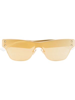 Bottega Veneta Eyewear square-frame mirrored sunglasses - Gold