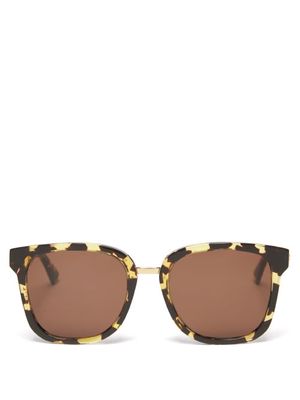 Bottega Veneta Eyewear - Square Tortoiseshell-acetate Sunglasses - Womens - Tortoiseshell