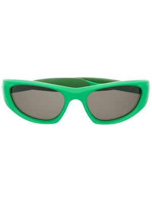 Bottega Veneta Eyewear wrap-around sunglasses - Green
