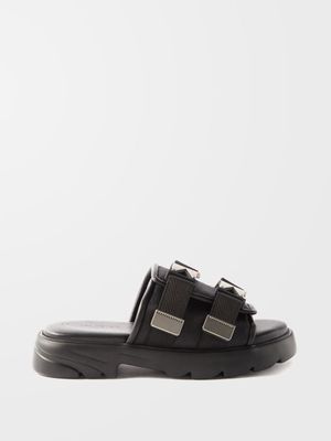 Bottega Veneta - Flash Nylon And Canvas Sandals - Mens - Black