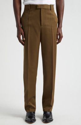 Bottega Veneta Grain de Poudre Satorial Wool Slim Trousers in Liana