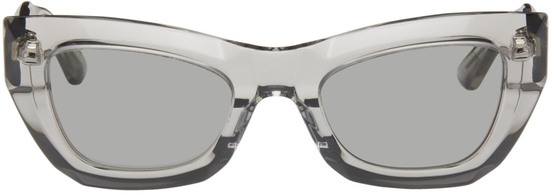 Bottega Veneta Gray Cat-Eye Sunglasses