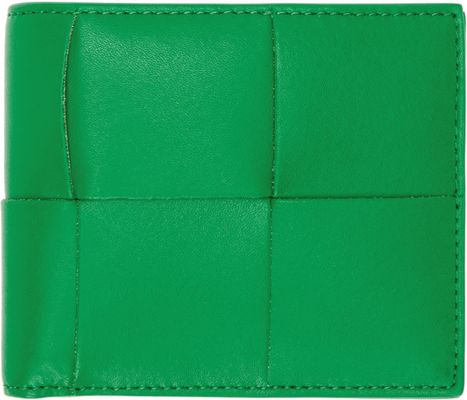 Bottega Veneta Green Bifold Wallet