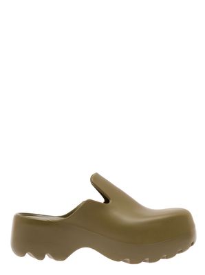 Bottega Veneta Green rubber Flash Clogs In Rubber