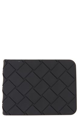 Bottega Veneta Intereccio Silicone Bifold Wallet in Black