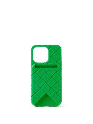 Bottega Veneta - Intrecciato-effect Iphone® 13 Pro Phone Case - Mens - Green