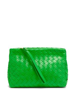 Bottega Veneta - Intrecciato-leather Wash Bag - Womens - Green