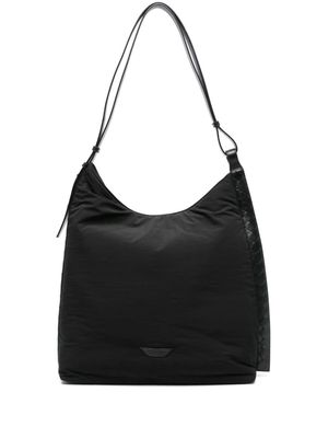 Bottega Veneta Intrecciato-trim padded shoulder bag - Black