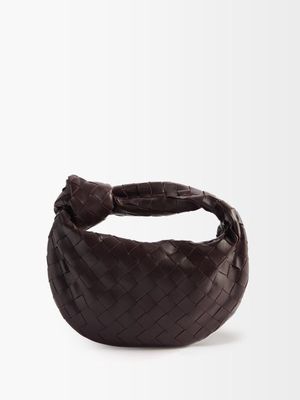 Bottega Veneta - Jodie Mini Intrecciato-leather Bag - Womens - Burgundy