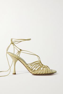 Bottega Veneta - Knotted Leather Sandals - Yellow