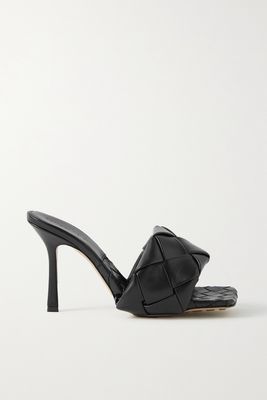 Bottega Veneta - Lido Intrecciato Leather Mules - Black
