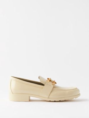 Bottega Veneta - Madame Patent-leather Loafers - Womens - Beige