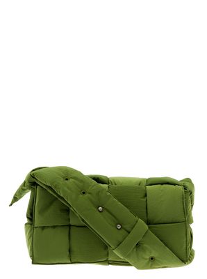 Bottega Veneta Mans Tech Cassette Green Nylon Crossbody Bag