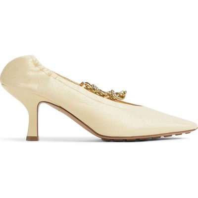 Bottega Veneta Melbourne Chain Strap Pump in Sea Salt