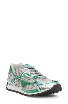 Bottega Veneta Orbit Low Top Sneaker in Silver-Parak-Opw Rub