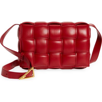 Bottega Veneta Padded Cassette Bag in Dark Red Gold