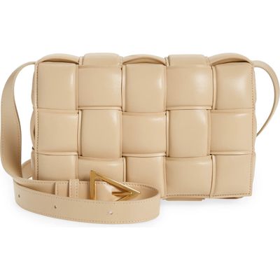 Bottega Veneta Padded Cassette Bag in Porridge-Gold