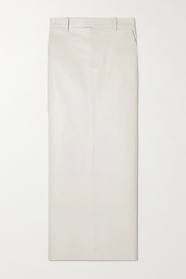 Bottega Veneta - Paneled Leather Maxi Skirt - White