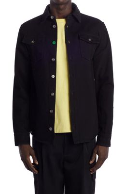 Bottega Veneta Parakeet Denim Button-Up Shirt in Black