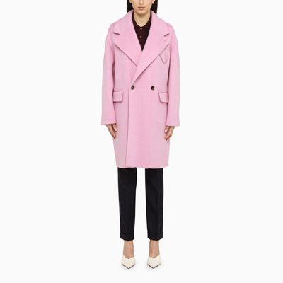 Bottega Veneta Pink Wool And Alpaca Coat