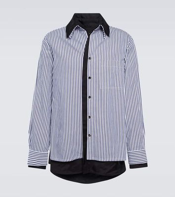 Bottega Veneta Pinstriped cotton and linen shirt