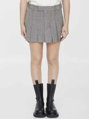 Bottega Veneta Pleated Miniskirt