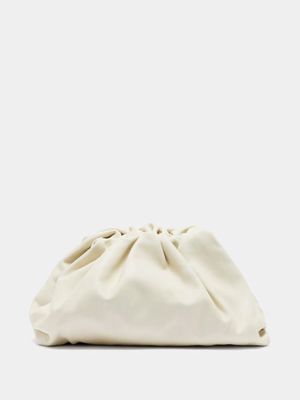 Bottega Veneta - Pouch Large Leather Clutch Bag - Womens - White