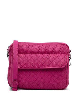 Bottega Veneta Pre-Owned 2012-2022 Intrecciato front-flap pocket messenger bag - Pink