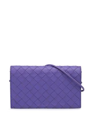 Bottega Veneta Pre-Owned 2012-2023 Intrecciato leather wallet-on-strap - Purple