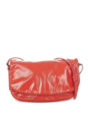 Bottega Veneta Pre-Owned Bottega Veneta Intrecciato Leather Crossbody Bag - Red