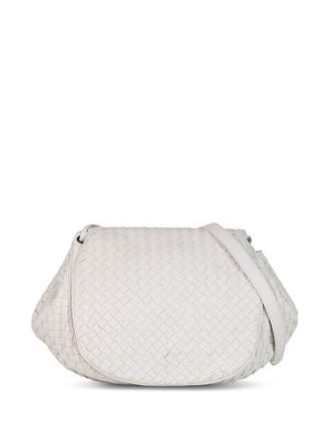 Bottega Veneta Pre-Owned Intrecciato leather crossbody bag - White