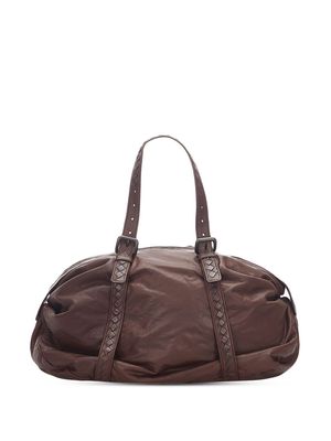 Bottega Veneta Pre-Owned Intrecciato strap-detailed shoulder bag - Brown