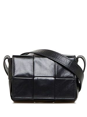 Bottega Veneta Pre-Owned Maxi Intrecciato Cassette shoulder bag - Black