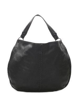 Bottega Veneta Pre-Owned panelled leather shoulder bag - Black