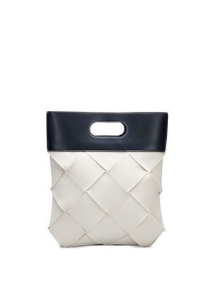 Bottega Veneta Pre-Owned small Intrecciato Slip tote bag - White