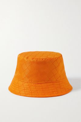 Bottega Veneta - Shell-jacquard Bucket Hat - Orange