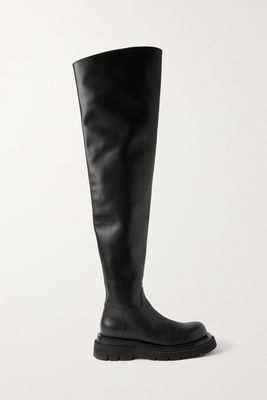 Bottega Veneta - Shibuya Leather Knee Boots - Black