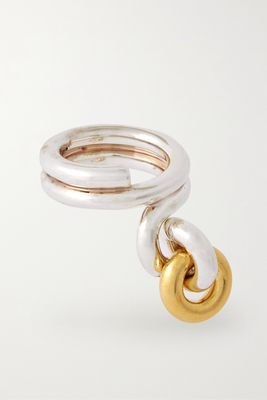 Bottega Veneta - Silver And Gold-plated Ring - 13