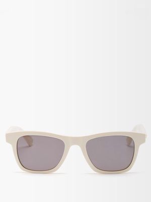 Bottega Veneta - Square Acetate Sunglasses - Mens - Ivory