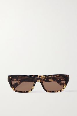 Bottega Veneta - Square-frame Tortoiseshell Acetate And Gold-tone Sunglasses - Brown