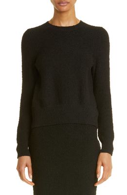 Bottega Veneta Textured Tweed Sweater in 1000 Black