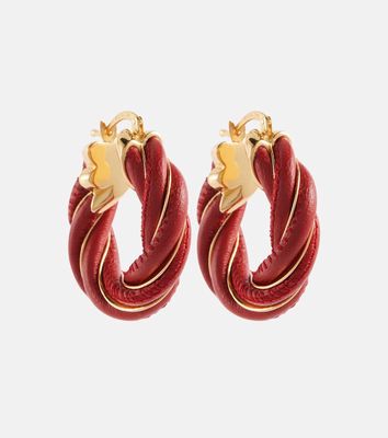 Bottega Veneta Twist 18kt gold-plated hoop earrings