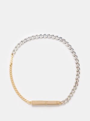 Bottega Veneta - Two-tone Curb-chain Bracelet - Mens - Silver Gold