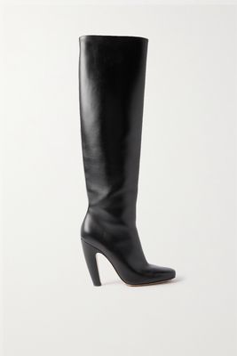 Bottega Veneta - Veneta Leather Knee Boots - Black