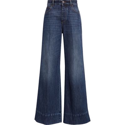 Bottega Veneta Wide Leg Jeans in Mid Blue