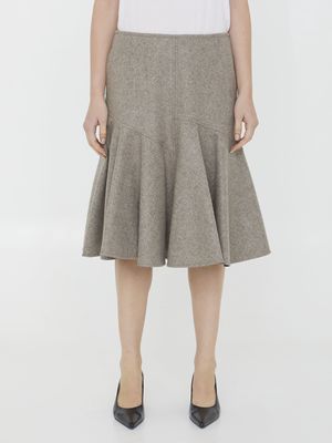 Bottega Veneta Wool Flannel Skirt