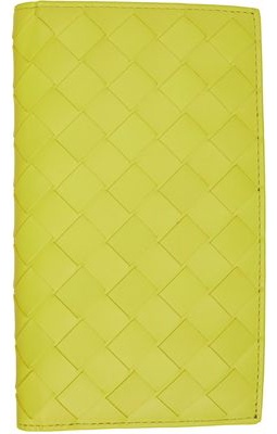 Bottega Veneta Yellow Detachable Pocket Long Wallet