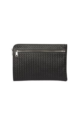 Bottega Veneta Zip Front Detail Weaved Clutch