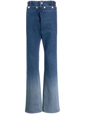 Botter double-waistband straight-leg jeans - Blue